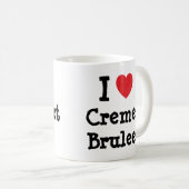Mug J'aime Creme Brulee coeur T-shirt (Devant droit)