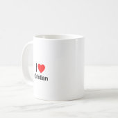 Mug j'aime cristian (Devant gauche)