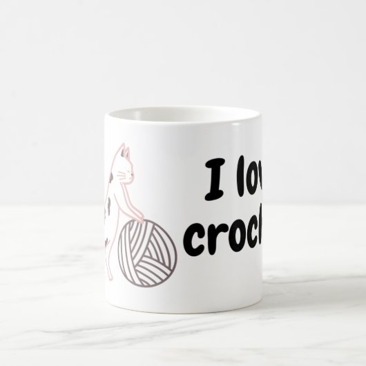 Mug J'aime Crochet - Chat et Fil (Centre)