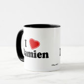 Mug J'aime Damien (Devant gauche)