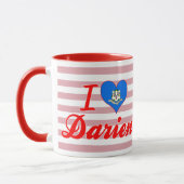 Mug J'aime Darien, le Connecticut (Gauche)