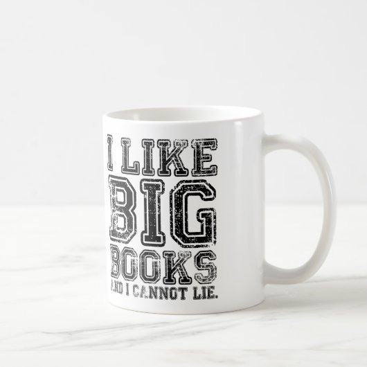 Mug J'aime de grands livres et je ne peux pas me (Droite)