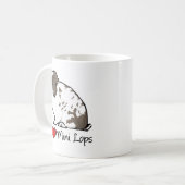 Mug J'aime de mini lapins de Lop (Devant gauche)
