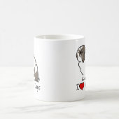 Mug J'aime de mini lapins de Lop (Centre)