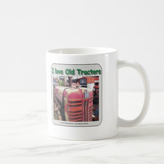 Mug J'aime de vieux tracteurs internationaux de (Droite)
