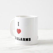 Mug J'aime des alarmes de lit (Devant gauche)