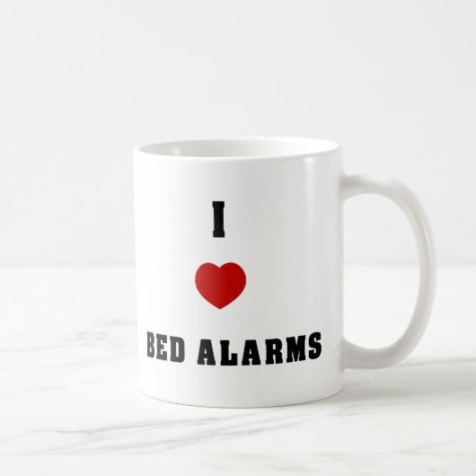 Mug J'aime des alarmes de lit (Droite)