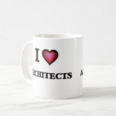 Mug J'aime des architectes (Devant gauche)
