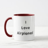 Mug J'aime des avions (Gauche)