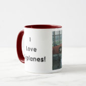 Mug J'aime des avions (Devant gauche)