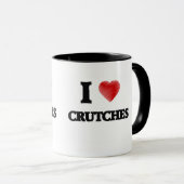 Mug J'aime des béquilles (Devant droit)