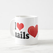 Mug J'aime des cailles (Devant gauche)