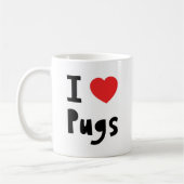 Mug J'aime des carlins (Gauche)