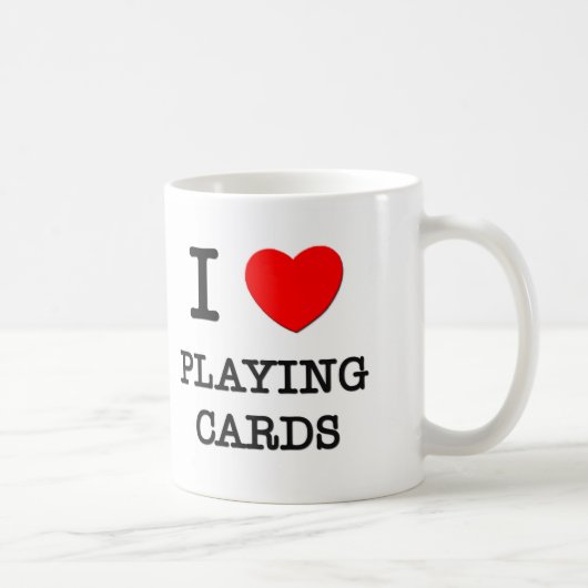 Mug J'aime des cartes de jeu (Droite)