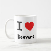 Mug J'aime des castors (Gauche)