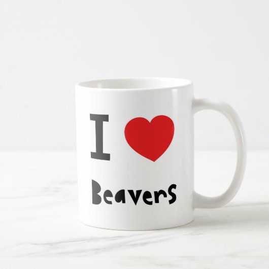 Mug J'aime des castors (Droite)