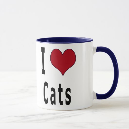 Mug J'aime des chats (Droite)