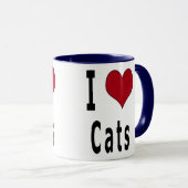 Mug J'aime des chats (Devant droit)