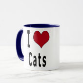 Mug J'aime des chats (Devant gauche)