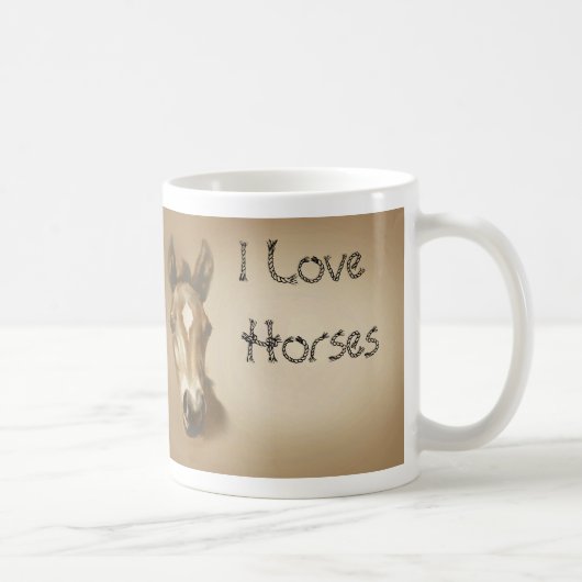 Mug J'aime des chevaux (Droite)