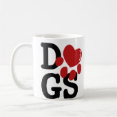 Mug J'aime des chiens (Gauche)