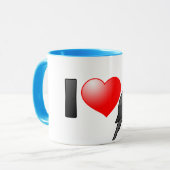 Mug J'aime des Cockatiels (Devant gauche)