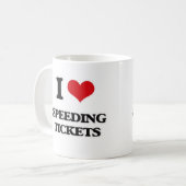 Mug J'aime des contraventions pour excès de vitesse (Devant gauche)