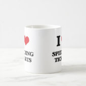 Mug J'aime des contraventions pour excès de vitesse (Centre)