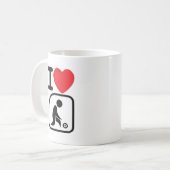 Mug J'aime des cuvettes de pelouse (Devant gauche)