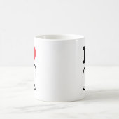 Mug J'aime des cuvettes de pelouse (Centre)