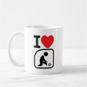 Mug J'aime des cuvettes de pelouse (Gauche)