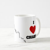 Mug J'AIME DES DIAGRAMMES, diagrammes de coeur d'I - (Devant droit)