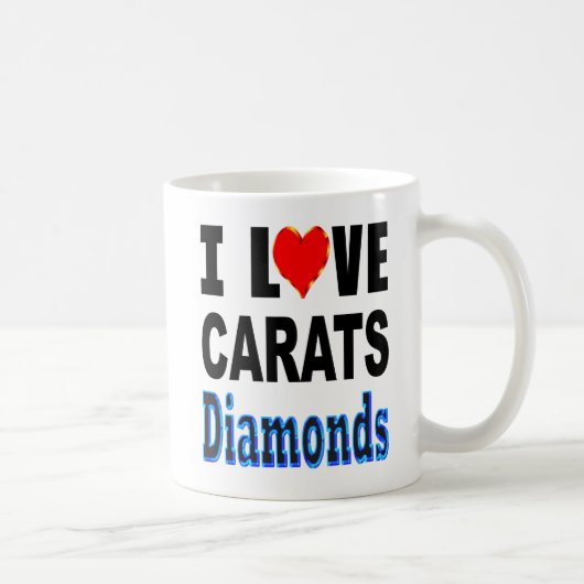 Mug J'aime des diamants de carats (Droite)