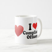 Mug J'aime des dirigeants de conformité (Devant droit)