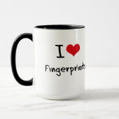 Mug J'aime des empreintes digitales (Gauche)