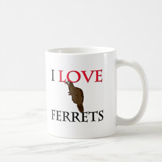 Mug J'aime des furets (Droite)