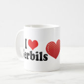 Mug J'aime des gerbilles (Devant gauche)