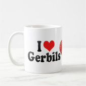 Mug J'aime des gerbilles (Gauche)