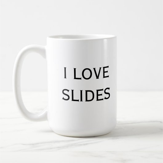 Mug J'aime des glissières. Tais-toi (Gauche)