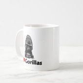 Mug J'aime des gorilles (Devant gauche)
