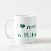 Mug J'aime des hommes dans des kilts (Gauche)