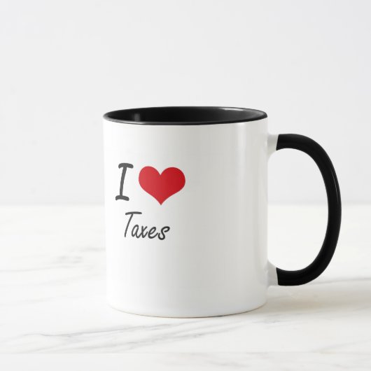 Mug J'aime des impôts (Droite)