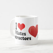 Mug J'aime des instructeurs de Pilates (Devant gauche)