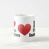 Mug J'aime des instructeurs de Pilates (Centre)