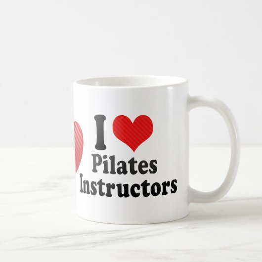 Mug J'aime des instructeurs de Pilates (Droite)