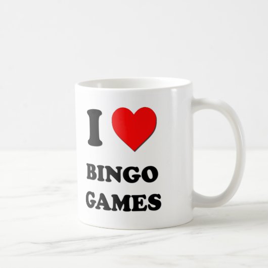 Mug J'aime des jeux de bingo-test (Droite)