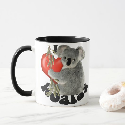 Mug J'aime des koala (Avec donut)