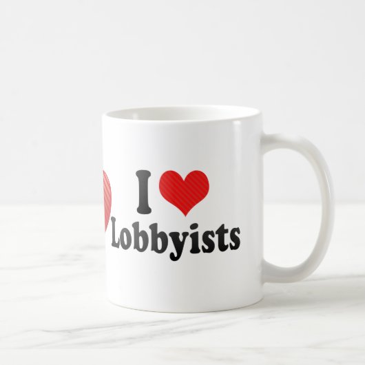 Mug J'aime des lobbyistes (Droite)