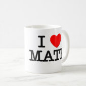 Mug J'aime des MATHS (Devant droit)