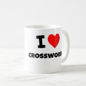 Mug J'aime des mots croisé (Devant droit)